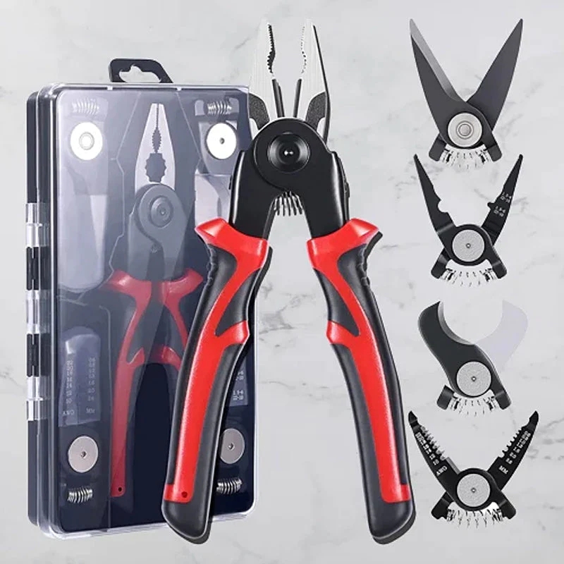 【 一把頂5把!萬能工具】5合1多用途工具 可換頭多功能鉗工具套組 【 一把頂5把!萬能工具】5合1多用途工具 可換頭多功能鉗工具套組
